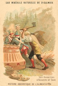 Plåtarna i Augusti av Sachsen (chromolitho) av French School