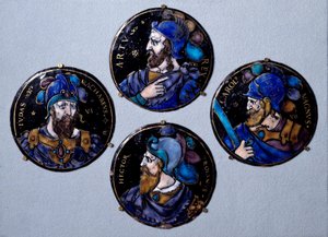 Preux Hector, trojanska hjältar, Judas Macchabee (Maccabee eller Macabee), med smeknamnet hammaren, efterträdare till sin far Matathias (Matathias, Mattathias) i spetsen för judarnas revolt mot förtrycket av Seleuciderna, Karl den Store (742 - 814) ), av French School