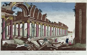 Resterna av Mars tempel bland ruinerna av Kartago av French School