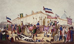 Resterna av vidskepelsen släpade till konventet, november 1793 av French School