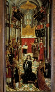 Ludvig XII:s helighet (1462-1515) i katedralen i Reims den 27 maj 1498 Målning på trä från den franska skolan på 1500-talet. 1501. Dim. 1,95x0,5 m. Paris, Nationalmuseet för medeltiden, Thermes de Cluny av French School