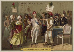 Sans-culotterna invaderar Tuileriepalatset, franska revolutionen, 20 juni 1792 av French School