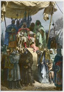 Belägringen av Jerusalem 1187 av Saladin av French School
