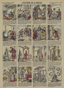 Historien om ånga (färg litho) av French School