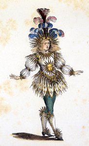 Solkungen i teaterdräkt. sd. 1700-talet av French School