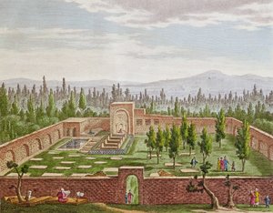 Graven för den store persiske poeten Hafiz Shirazi (c.1325-c.1388) i Shiraz av French School