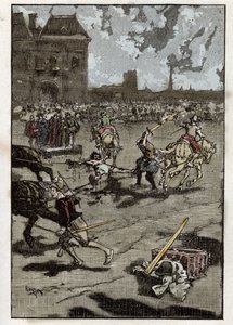 Tortyren av Francois Ravaillac, mördaren av kung Henrik IV: han är inkvarterad i Paris den 27 maj av French School