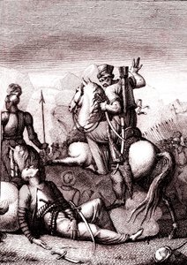Den turkiske sultanen Soliman i "Jerusalem befriad" av Torquato Tasso av French School
