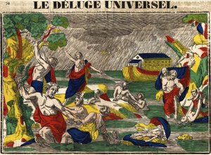 Den universella översvämningen, epinal bild XIX-talet av French School