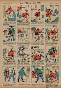 Det egensinniga barnet (färgad gravyr) av French School