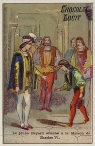 Den unge Bayard knuten till Charles VI:s hus av French School