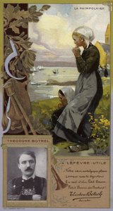 Theodore Botrel, fransk sångare och låtskrivare (chromolitho) av French School