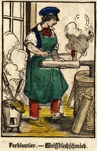 Tinnantier; Serie om handel, bild av Epinal från 1800-talet. av French School
