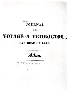Titelsidan för "Dagbok över en resa till Timbuktu" av Rene Caillie (1799-1838) av French School