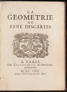 Titelsidan för "Geometry" av René Descartes av French School