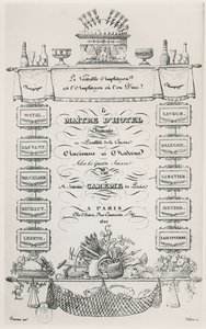 Titelsidan för "Den franske butlern", av Antonin Carême av French School