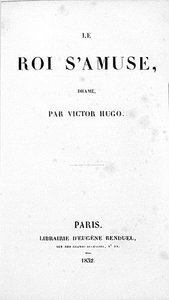 Titelsidan för dramat "Le Roi s