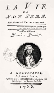 Titelsidan för "Min fars liv", 1788 av French School