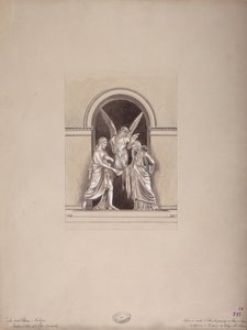 Felix och Elisa Baciocchis grav, San Petronio-basilikan, Bologna, ca 1900-20 av French School