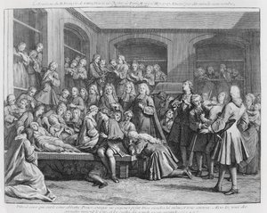 Francois de Paris grav i Saint Medard av French School