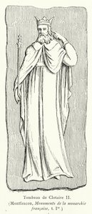 Clotaire II grav (gravyr) av French School
