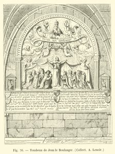 Tomb of Jean the Bager, Collect A Lenoir av French School
