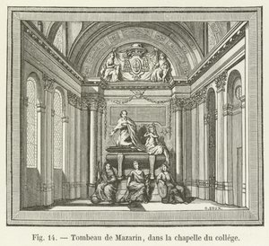 Mazarins grav, i collegekapellet