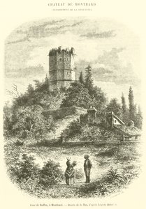 Buffon Tower, i Montbard (gravyr) av French School