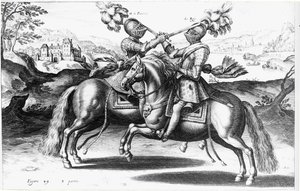 Turneringsscen mellan Henri IV (1553-1610) och Antoine de Pluvinel (1555-1620) av French School