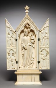 Triptyk: Jungfruns liv, ca 1325-1350 av French School