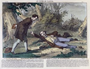 Troppmann förgiftar Jean Kinck i skogen i Wattwiller, 1869 av French School