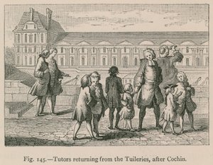 Lärare som återvänder från Tuilerierna, efter Cochin av French School