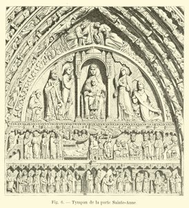 Tympanum vid Sainte-Anne-porten av French School