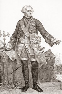 Ulrich Frédéric Woldemar, Comte de Lowendal, 17001755. Tyskfödd fransk soldat och statsmän. Från Les Heures Libres publicerad 1908. av French School