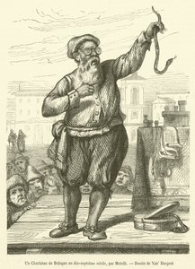 En charlatan från Bologna på 1600-talet (gravyr) av French School