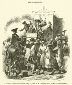 En fransk charlatan på 1700-talet (gravyr) av French School