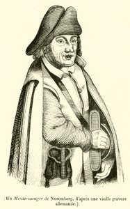 Un Meistersaenger de Nuremberg (gravyr) av French School