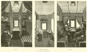 Un Wagon-Lit (gravyr) av French School