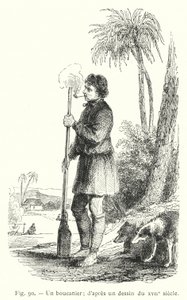 En sjöfarare; efter en teckning från 1600-talet (gravyr) av French School