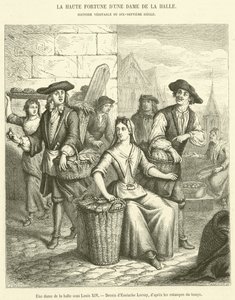 A Lady of the Market under Ludvig XIV (gravyr) av French School