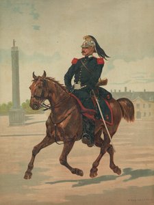 Oidentifierad fransk soldat till häst av French School