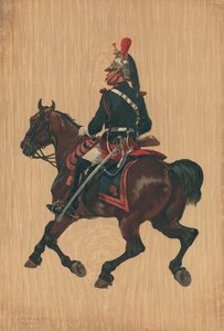 Oidentifierad soldat till häst av French School