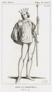 VIII århundradet, Ludvig I:s regering, Ludvig germaner (gravyr) av French School