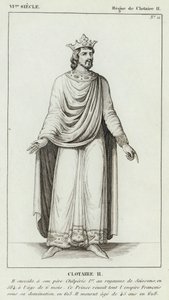 VI Century, Reign of Clotaire II, Clotaire II (gravyr) av French School