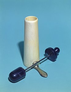 Vaginalt spekulum använt av Antoine Jobert de Lamballe (1799-1867) (metall & elfenben) av French School