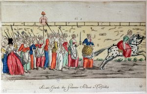 Förtrupp av kvinnor som åker till Versailles den 5 oktober av French School