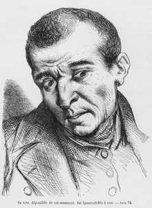 Vautrin arresterad och identifierad, illustration från Splendeurs et Miseres des Courtisanes av Honore de Balzac, publicerad 1867 av French School