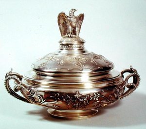 Grönsaksfat, Service Napoleon III, 1855 (förgylld silver) av French School
