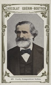 Verdi, italiensk kompositör (färgad bild) av French School