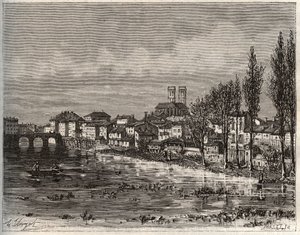 Verdun - Morbihan i Bretagne - gravyr i "La France illustrée: geography, history, statistical administration" av V.A. Malt-Brown. 1884 av French School